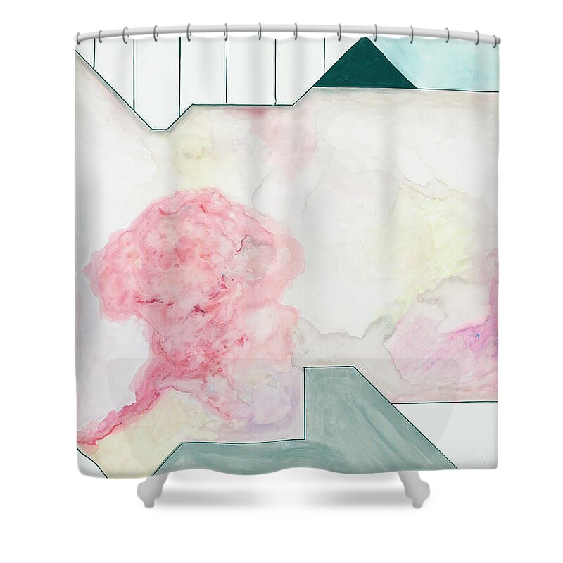 Abstract Shower Curtain featuring the painting Sinfonia ad Parnassum - Part 4 by Willy Wiedmann