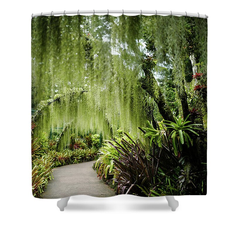 Singapore Botanic Gardens Shower Curtain featuring the photograph Singapore Orchid Garden by Jocelyn Kahawai
