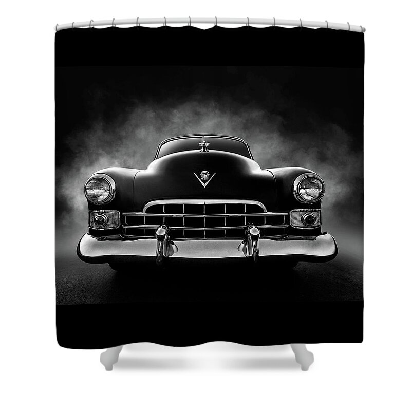 Vintage Shower Curtain featuring the digital art Sinister by Douglas Pittman