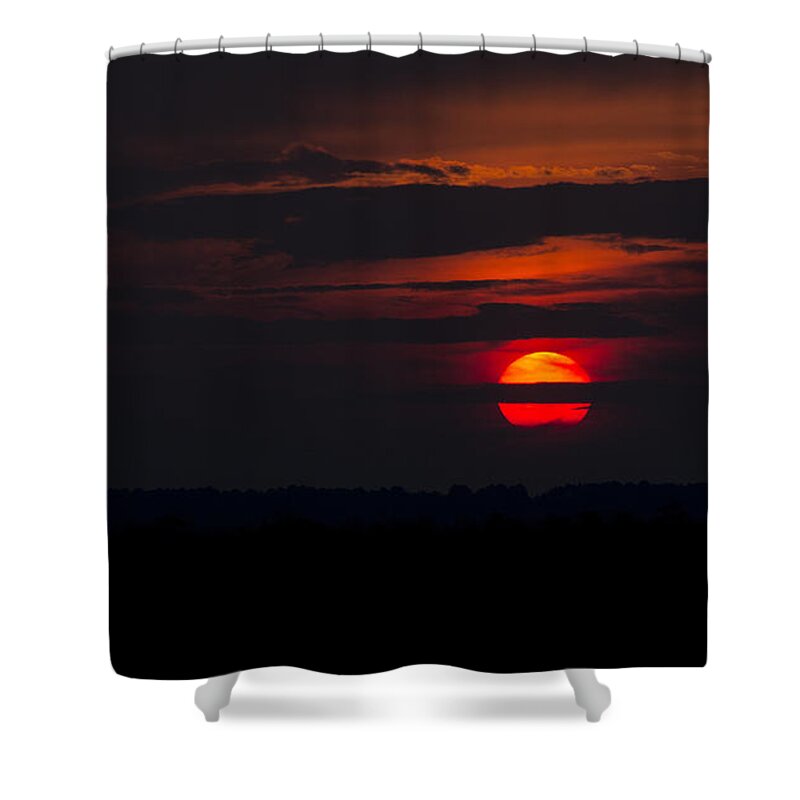 Sunset Shower Curtain featuring the photograph Sinking by Nancy Dinsmore