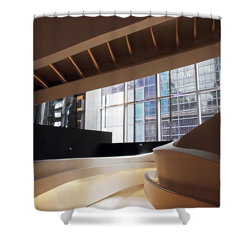 Design Shower Curtain featuring the photograph Sinuous Staircase by Jessica Jenney