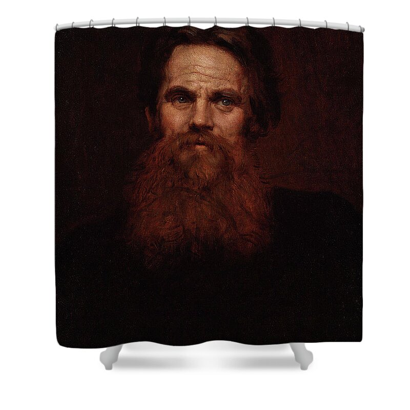 William Holman Hunt By Sir William Blake Richmond Shower Curtain featuring the painting Sir William Blake Richmond by MotionAge Designs