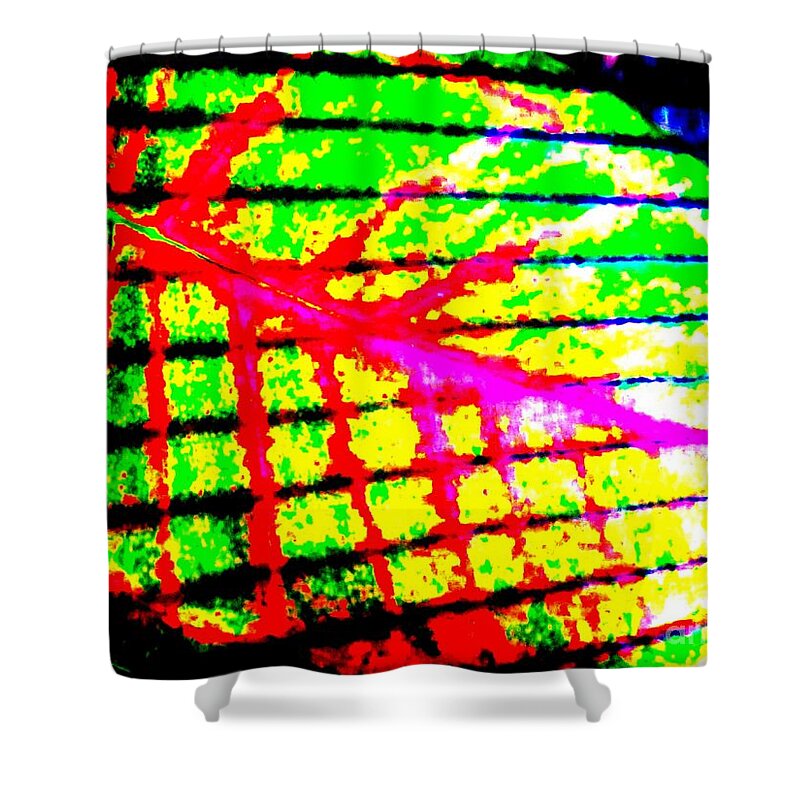 Sit Back & Relax Shower Curtain featuring the pyrography Sit Back and Relax by Tim Townsend