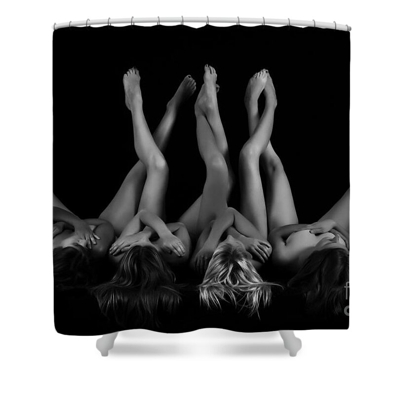 Artistic Shower Curtain featuring the photograph Six and two by Robert WK Clark