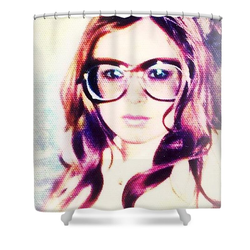 Mod Shower Curtain featuring the photograph Sixties Girl by Jacqueline Manos