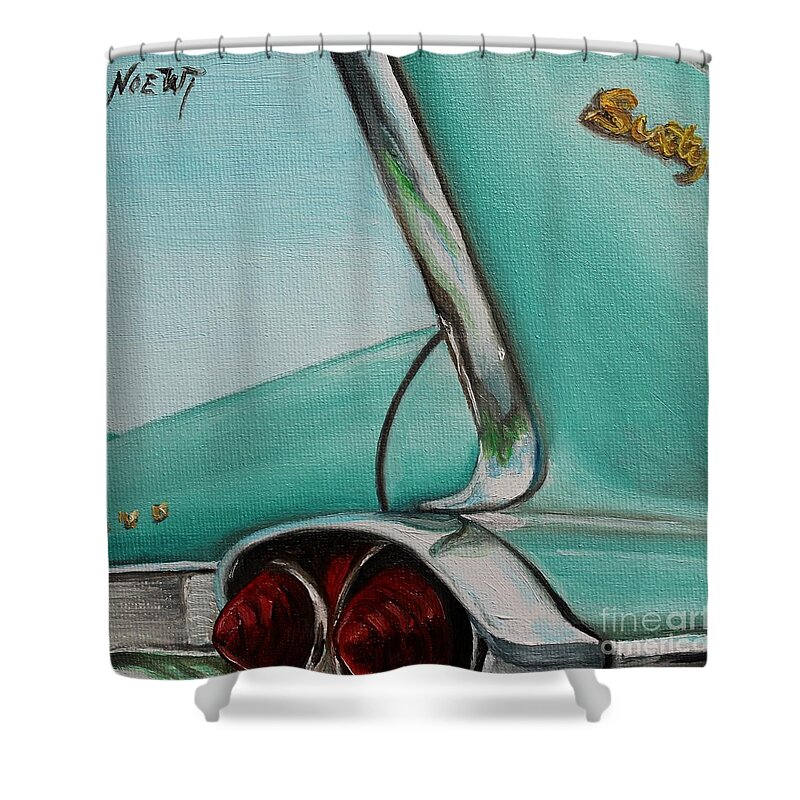 Noewi Shower Curtain featuring the painting Sixty Special by Jindra Noewi