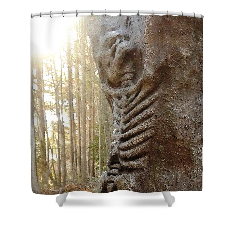 Skeleton Shower Curtain featuring the photograph Skeleton Tree by Emily Page