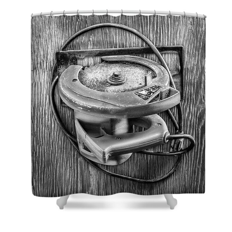 Antique Shower Curtain featuring the photograph Skilsaw Side by YoPedro