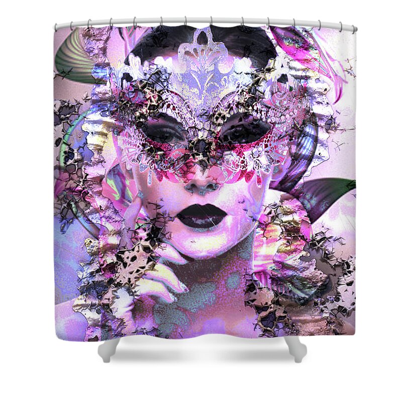 Surrealism Shower Curtain featuring the digital art Skin Deep by Kathy Kelly