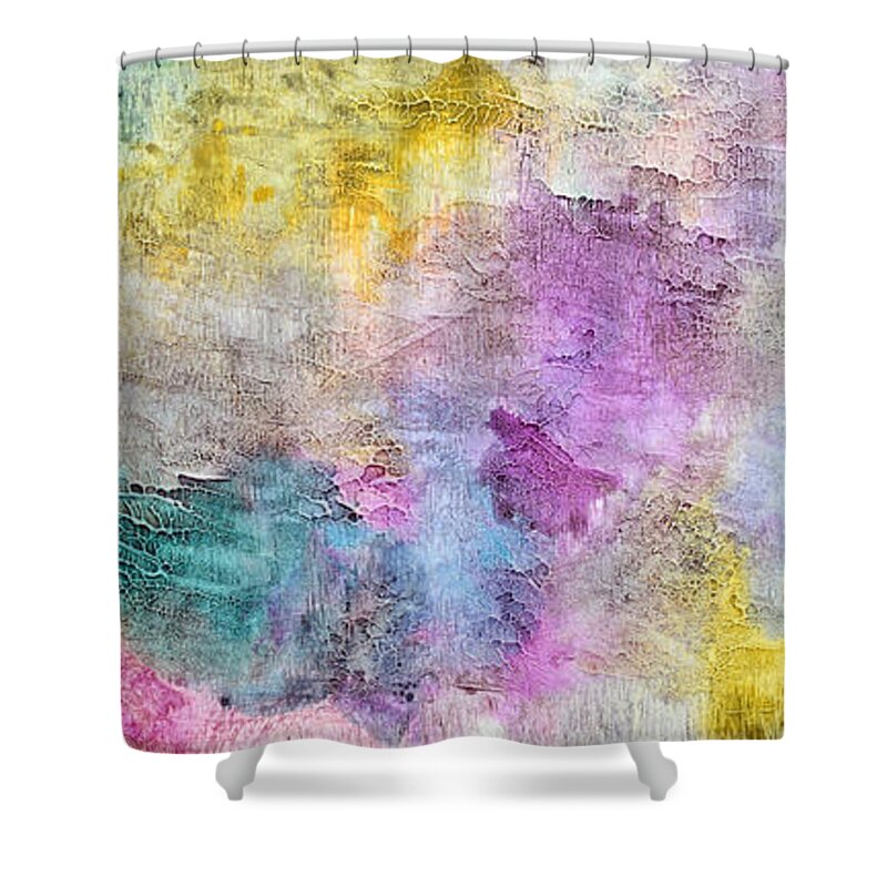 Colourful Shower Curtain featuring the painting Skin deep by Sumit Mehndiratta
