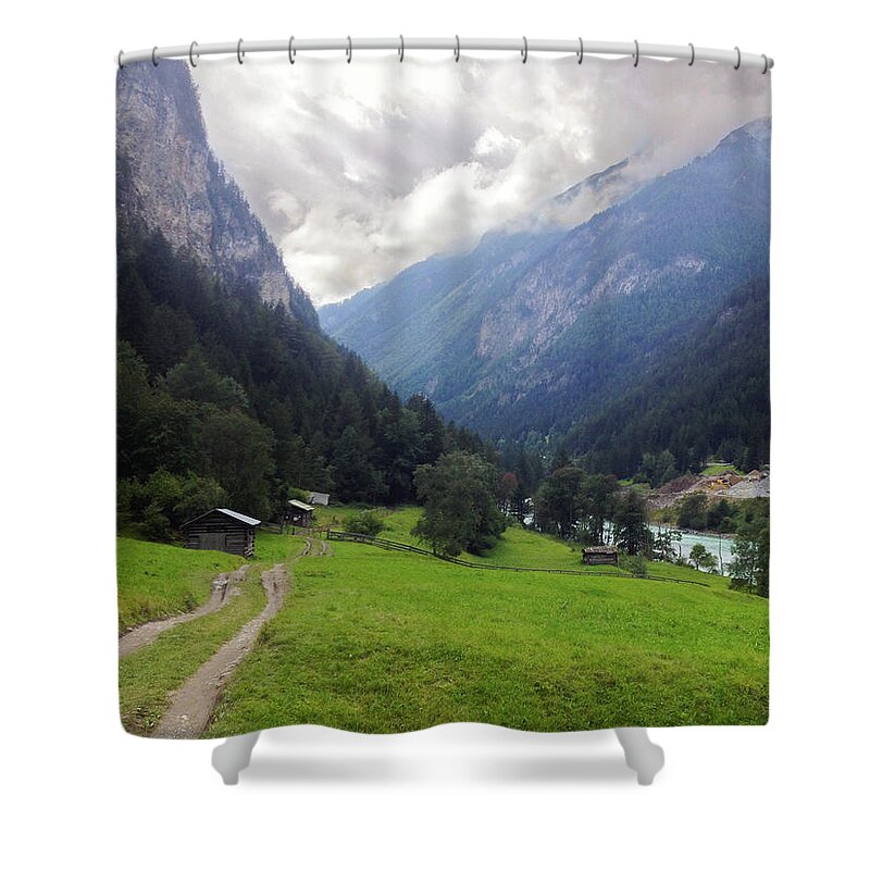 Sky Shower Curtain featuring the photograph Sky and Mountains by Cesar Vieira