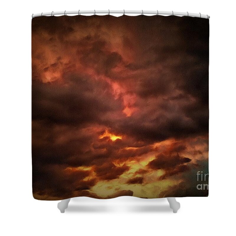 Sky Shower Curtain featuring the photograph Sky Fury by Krissy Katsimbras