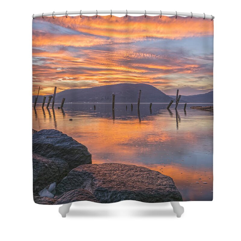 Dusk Shower Curtain featuring the photograph Sky Of Fire by Angelo Marcialis