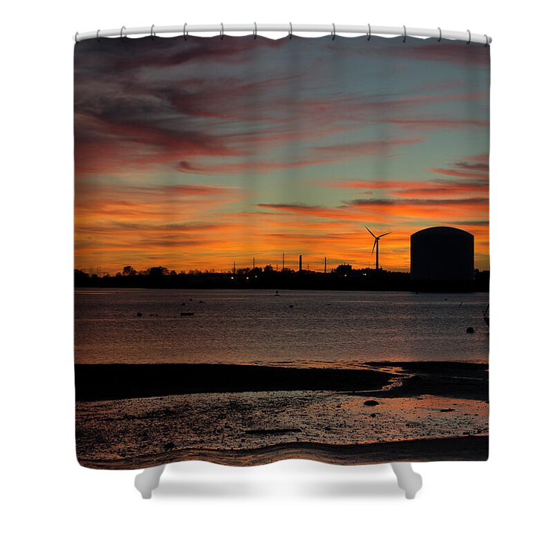 Sunset Shower Curtain featuring the photograph Sky Steals the Show by Ellen Koplow