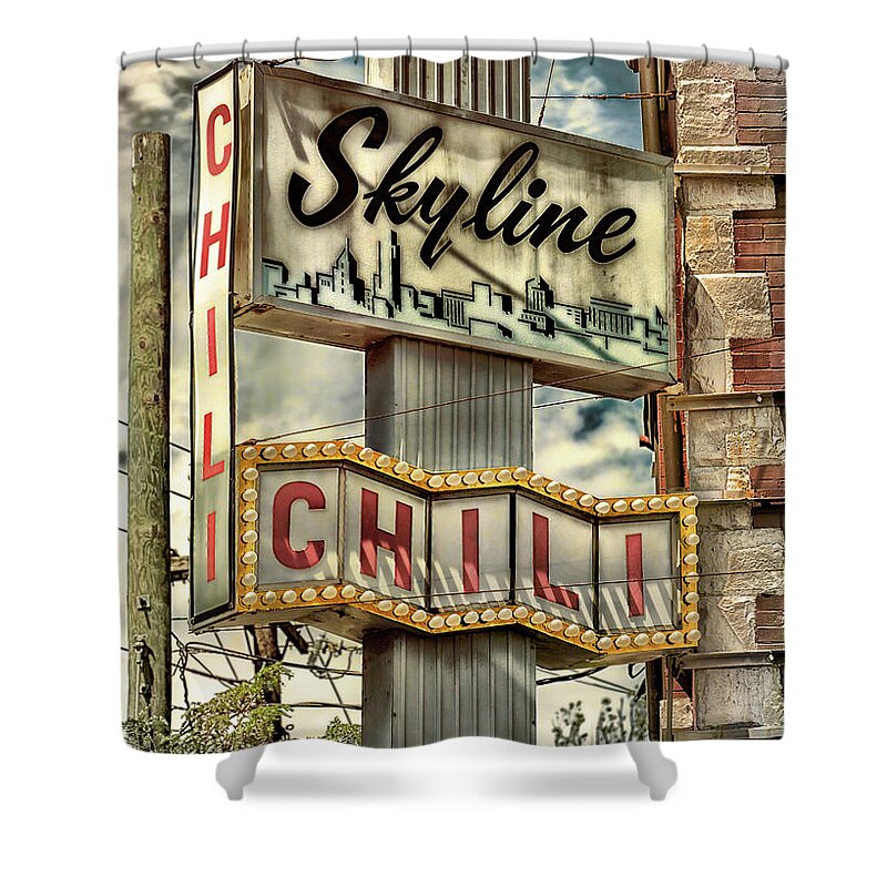 Cincinnati Shower Curtain featuring the photograph Skyline Chili #2 by Stephen Stookey