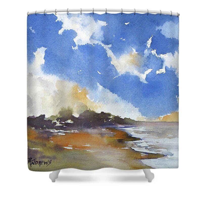 Sky Shower Curtain featuring the painting Skyscape 4 by Rae Andrews