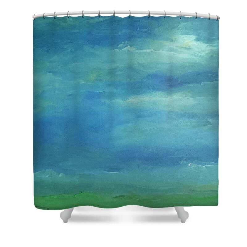 Sky Shower Curtain featuring the painting Skyscape 617 by Tim Nyberg