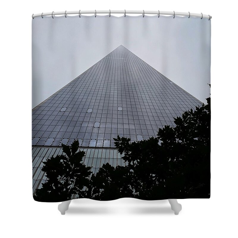 Skyscraper Shower Curtain featuring the photograph Skyscraper Reaching the Sky by Vic Ritchey