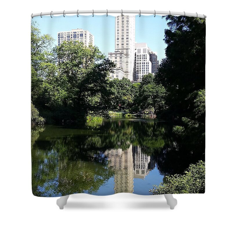 Skyscraper Shower Curtain featuring the photograph Skyscraper Reflection by Vic Ritchey