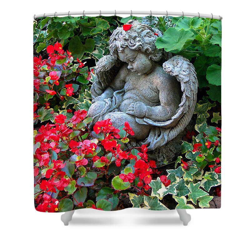 Angel Shower Curtain featuring the photograph Sleeping Angel by Sue Melvin