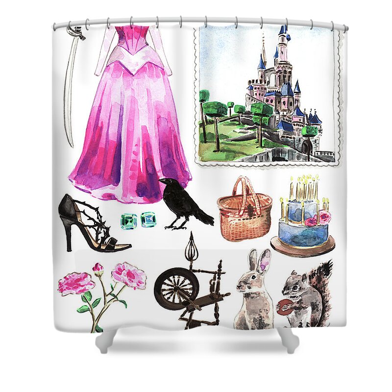 Princess Aurora Shower Curtains