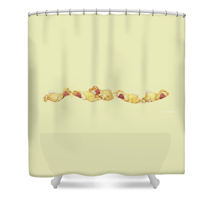 Bunnies Shower Curtain featuring the photograph Sleeping Bunnies by Anne Geddes
