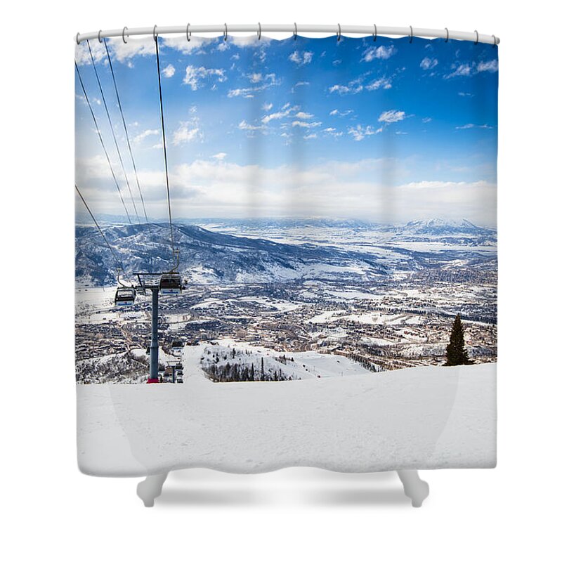 Mountains Shower Curtain featuring the photograph Sleeping Giant by Sean Allen
