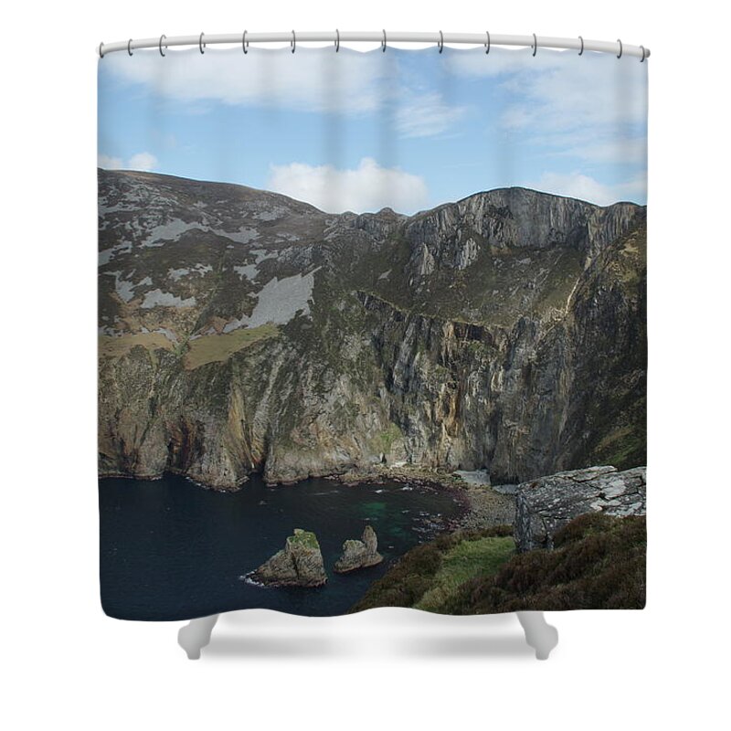 Cliffs Shower Curtain featuring the photograph Sliabh Liag II by Greg Graham