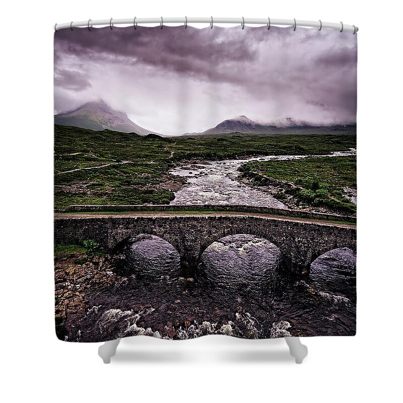 Sligachan Bridge Shower Curtain featuring the photograph Sligachan Bridge on the Isle of Skye by Ian Good