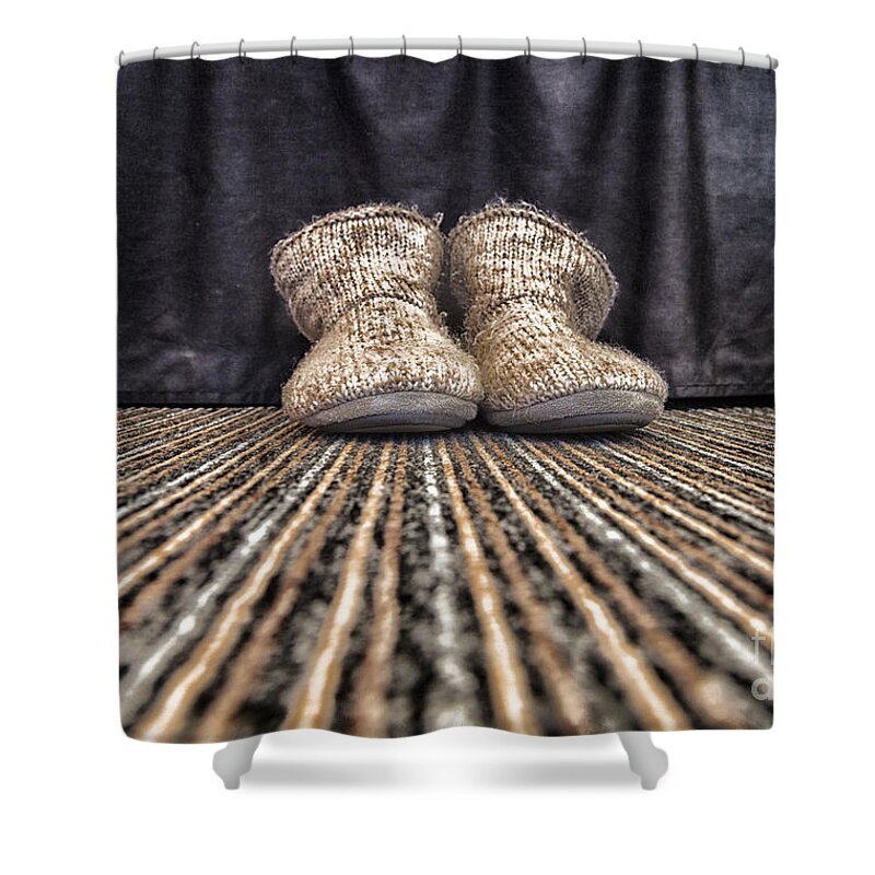 Bedroom Shower Curtain featuring the photograph Slippers by Jim Orr