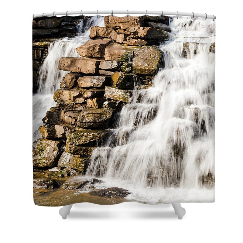 Waterfall Shower Curtain featuring the photograph Slow Down by Caton Oswalt