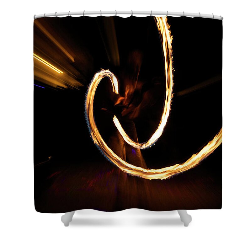 Fire Shower Curtain featuring the photograph Slow Motion by Ellery Russell