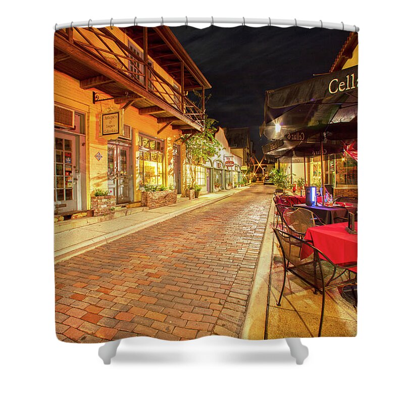 St Augustine Shower Curtain featuring the photograph Slow Night by Robert Och