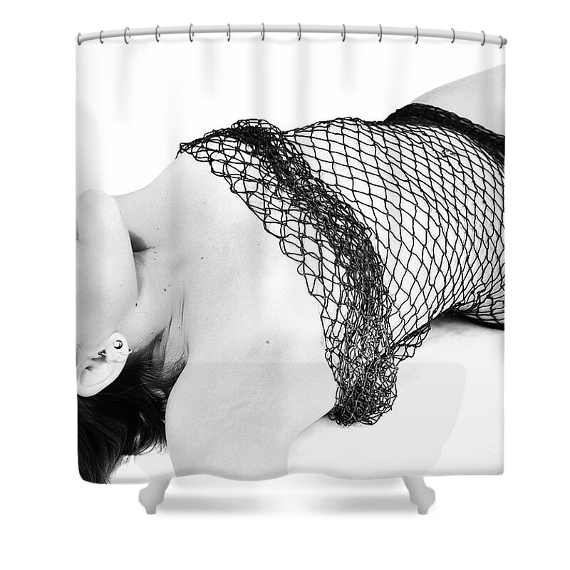 Net Shower Curtain featuring the photograph Slumber by Robert WK Clark