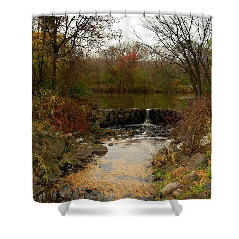 Autumn Shower Curtain featuring the photograph Small falls by Thomas Pipia