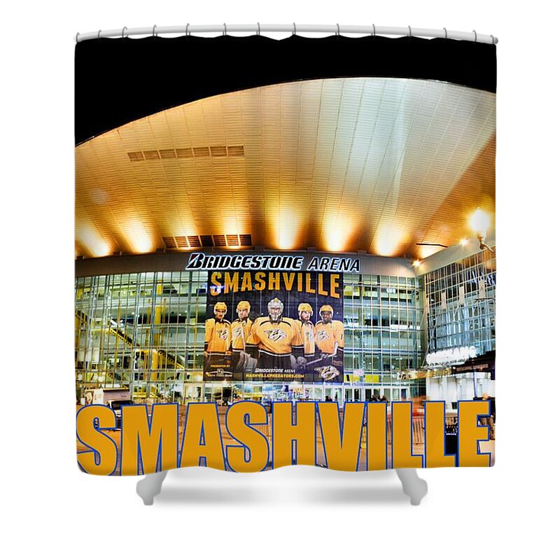 Smashville Shower Curtain featuring the photograph Smashville by Lisa Wooten