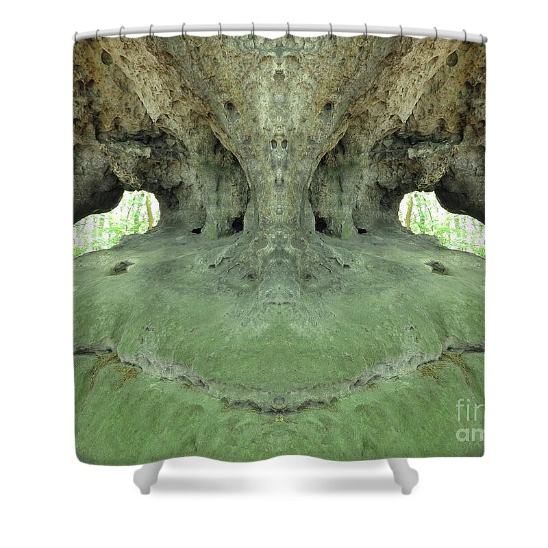 Smiling Shower Curtain featuring the photograph Smiling Rock - bizarre rock formation by Michal Boubin