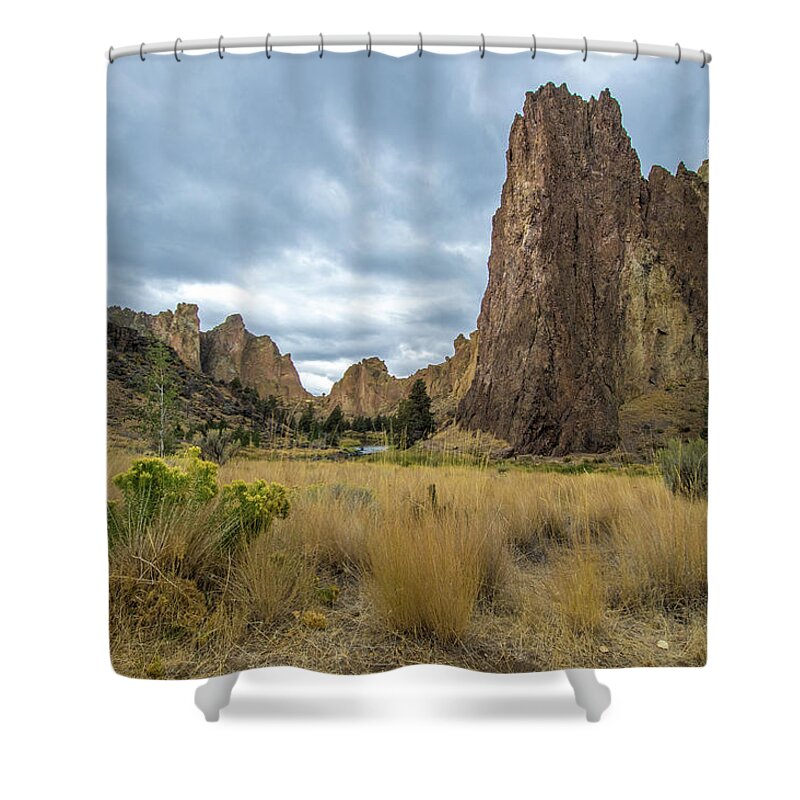 Smith Rock Shower Curtain featuring the photograph Smith Rock State Park 2 by Jedediah Hohf