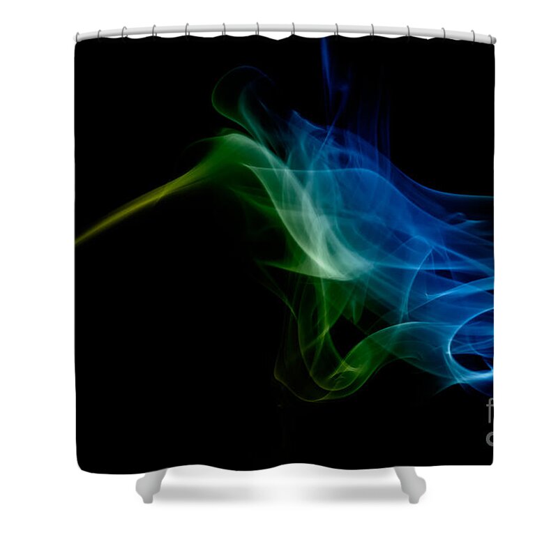 Abstract Shower Curtain featuring the photograph smoke VI by Joerg Lingnau