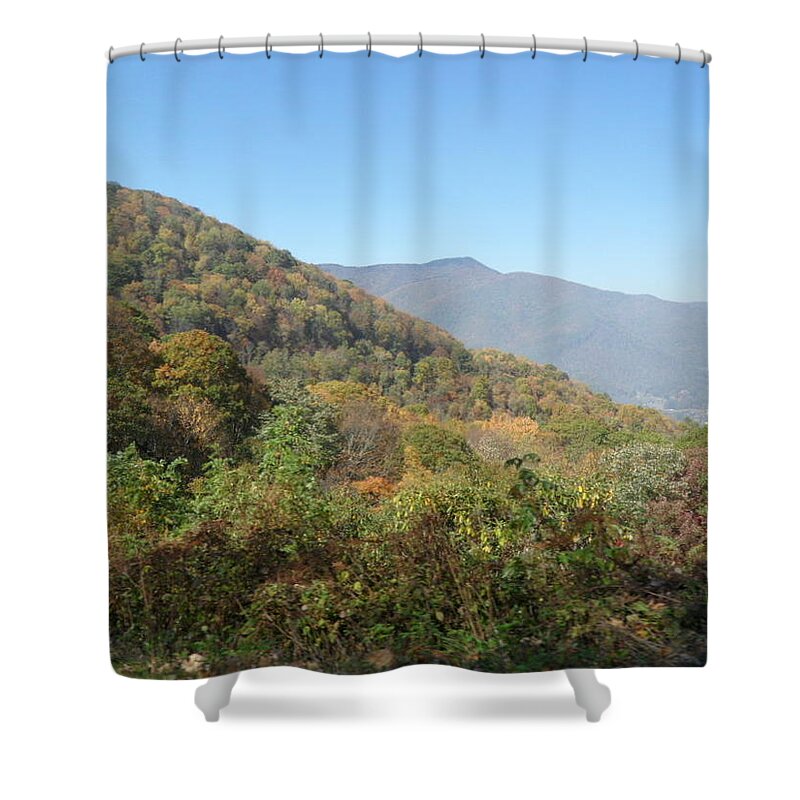 Smoky Mountains Shower Curtain featuring the photograph Smokies 11 by Val Oconnor
