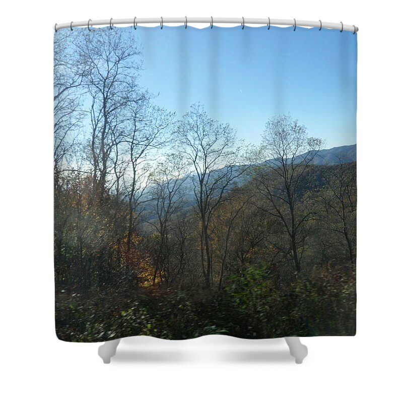 Smoky Mountains Shower Curtain featuring the photograph Smokies 15 by Val Oconnor
