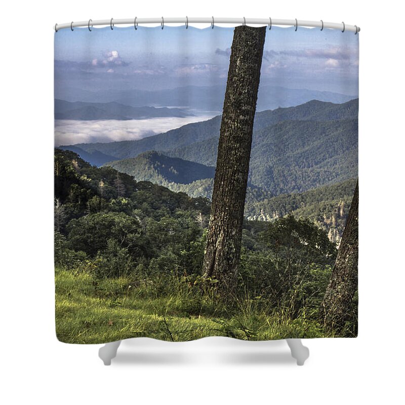Smoky Mountains Shower Curtain featuring the photograph Smoky Mountain Ridge by John McGraw