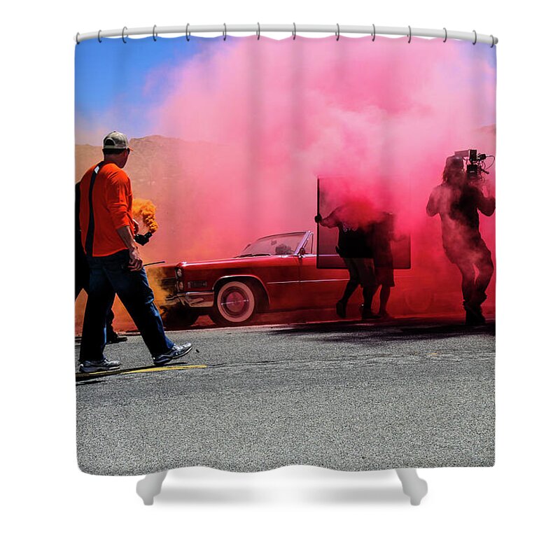 Music Video Shower Curtain featuring the photograph Smoky by Robert Hebert