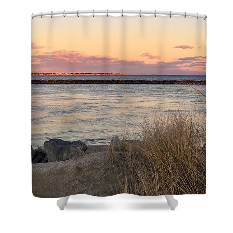 Smugglers Beach Sunset Ii Shower Curtain featuring the photograph Smugglers Beach Sunset II by Michelle Constantine