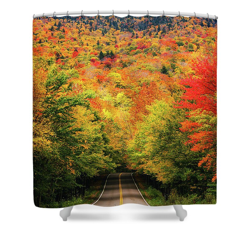 October Shower Curtain featuring the photograph Smuggler's Notch by Robert Clifford