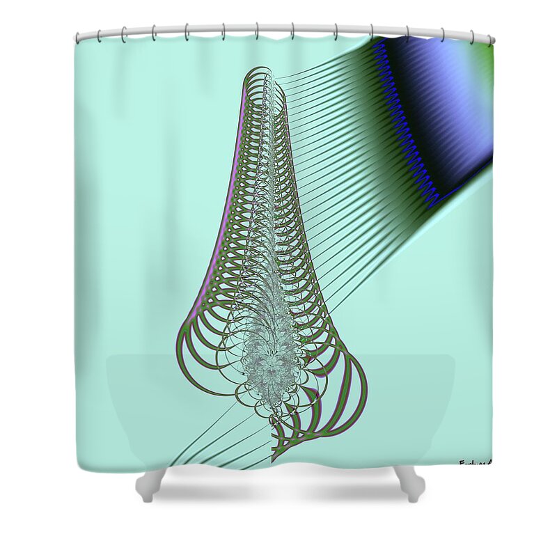 Fractals Shower Curtain featuring the digital art Snail Shell by Dragica Micki Fortuna
