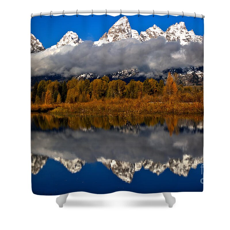 Gtnp Shower Curtain featuring the photograph Snake River Fall Reflections by Adam Jewell