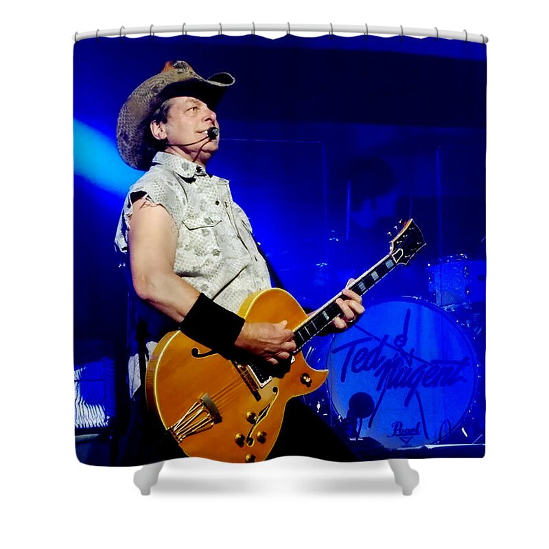 Ted Nugent Shower Curtain featuring the photograph Snakeskin Cowboy by La Dolce Vita