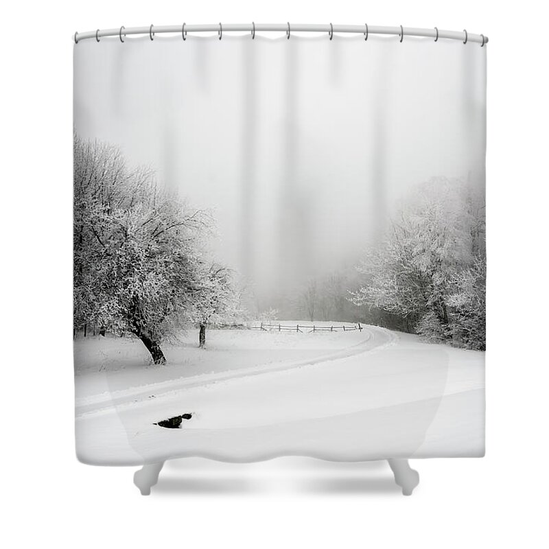 Snow Shower Curtain featuring the photograph Snow Bound by Greg Reed