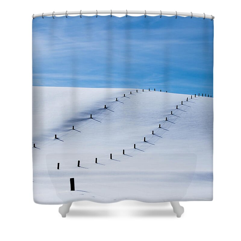 Mountain Shower Curtain featuring the photograph Snow Covered Pasture by Sean Allen